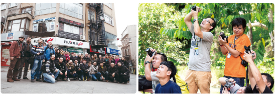 [写真]様々な撮影の楽しさを伝える写真家によるワークショップも開催。写真はトルコ、タイ
での様子