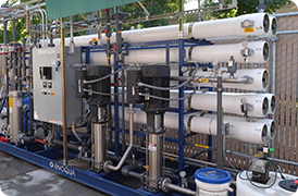 [写真]FDMXに導入された廃水リサイクルシステム